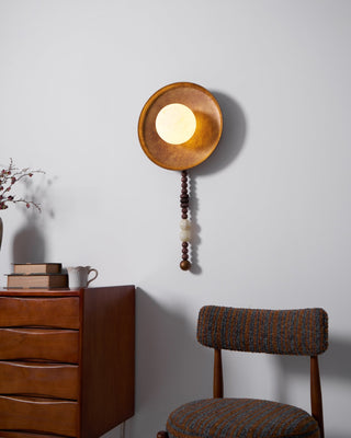 Kaelen Bohemian Metal Beaded Wall Sconce