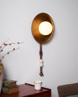 Kaelen Bohemian Metal Beaded Wall Sconce