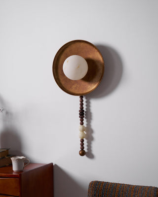 Kaelen Bohemian Metal Beaded Wall Sconce