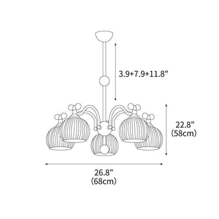 Eleanor Modern Glass Chandelier