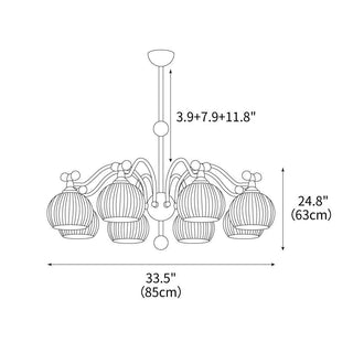 Eleanor Modern Glass Chandelier