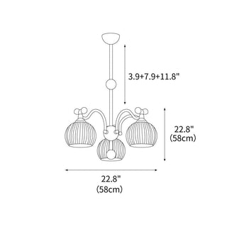 Eleanor Modern Glass Chandelier