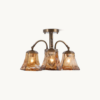Briarwood Rustic Amber Glass Chandelier