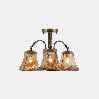 Briarwood Rustic Amber Glass Chandelier