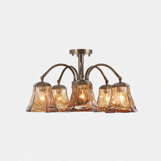 Briarwood Rustic Amber Glass Chandelier