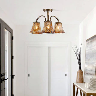 Briarwood Rustic Amber Glass Chandelier