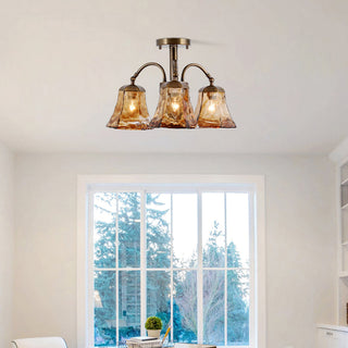 Briarwood Rustic Amber Glass Chandelier