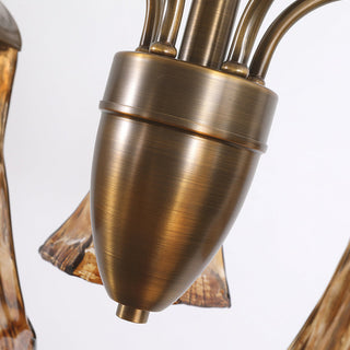 Briarwood Rustic Amber Glass Chandelier