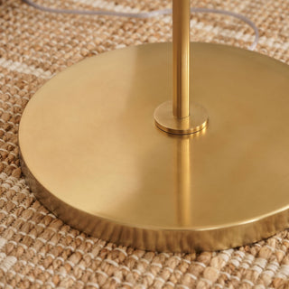 Ellis Modern Brass Fabric Floor Lamp