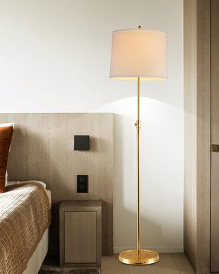 Ellis Minimalist Brass Floor Light