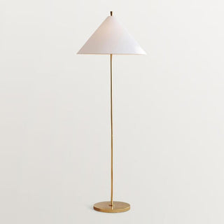 Ellis Modern Brass Fabric Floor Lamp