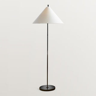Ellis Modern Brass Fabric Floor Lamp