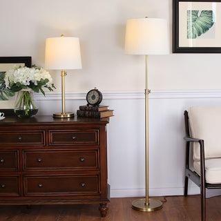 Ellis Minimalist Brass Floor Light