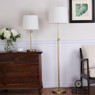 Ellis Minimalist Brass Floor Light