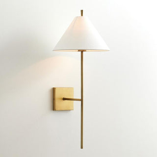 Ellis Modern Brass Fabric Wall Sconce