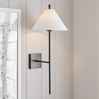 Ellis Modern Brass Fabric Wall Sconce