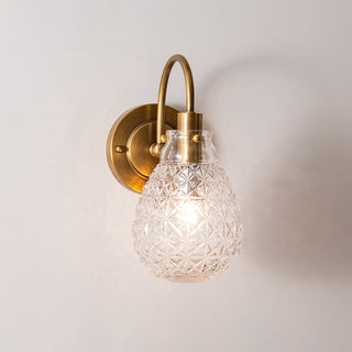 Lila Vintage Teardrop Glass Wall Sconce