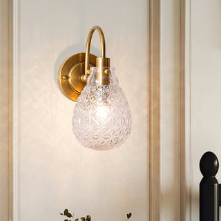 Lila Vintage Teardrop Glass Wall Sconce