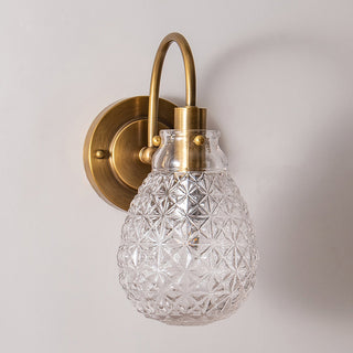 Lila Vintage Teardrop Glass Wall Sconce