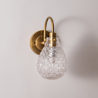 Lila Vintage Teardrop Glass Wall Sconce