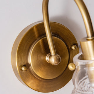 Lila Vintage Teardrop Glass Wall Sconce