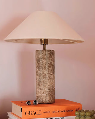 Elsie Marble Fabric Table Lamp