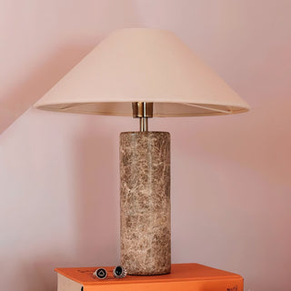 Elsie Marble Fabric Table Lamp