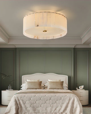 Nova Ribbed Alabaster Ceiling Light