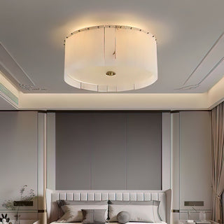 Nova Ribbed Alabaster Ceiling Light