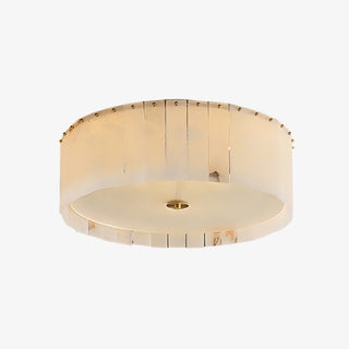 Nova Ribbed Alabaster Ceiling Light