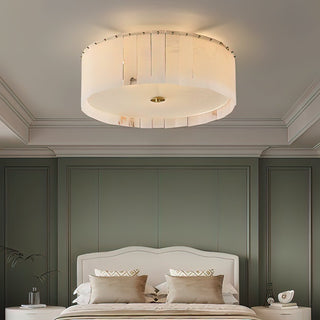 Nova Ribbed Alabaster Ceiling Light