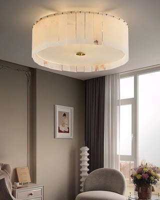 Nova Ribbed Alabaster Ceiling Light