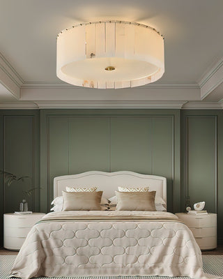 Nova Ribbed Alabaster Ceiling Light