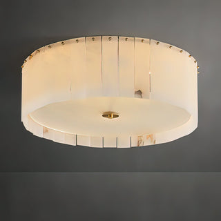 Nova Ribbed Alabaster Ceiling Light