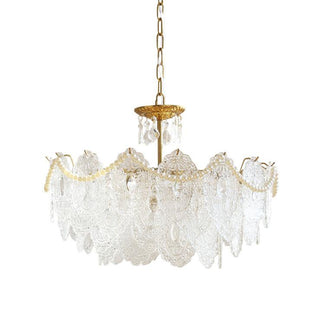 Embossed Pearls Luxury Crystal Chandelier