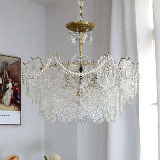 Embossed Pearls Luxury Crystal Chandelier