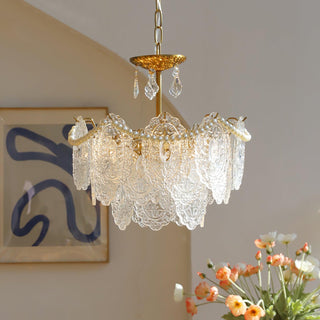 Embossed Pearls Luxury Crystal Chandelier