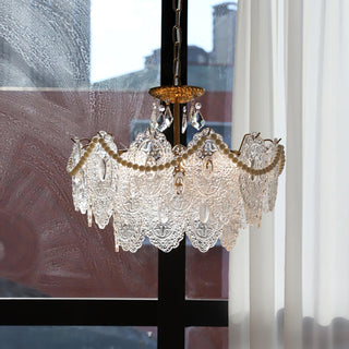 Embossed Pearls Luxury Crystal Chandelier