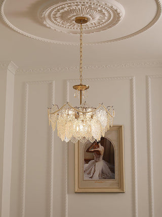 Embossed Pearls Luxury Crystal Chandelier