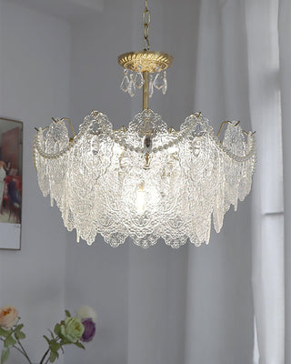 Embossed Pearls Luxury Crystal Chandelier