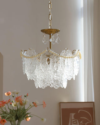 Embossed Pearls Luxury Crystal Chandelier