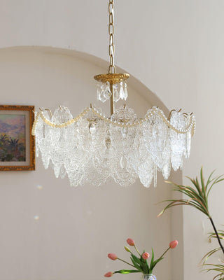 Embossed Pearls Luxury Crystal Chandelier