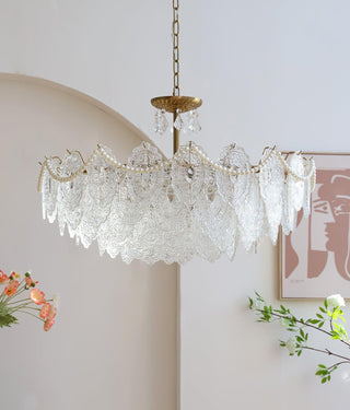 Embossed Pearls Luxury Crystal Chandelier
