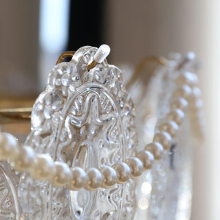 Embossed Pearls Luxury Crystal Chandelier