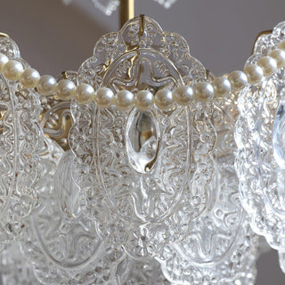 Embossed Pearls Luxury Crystal Chandelier