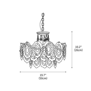 Embossed Pearls Luxury Crystal Chandelier