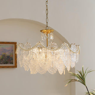 Embossed Pearls Luxury Crystal Chandelier