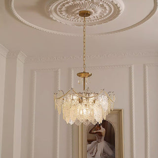 Embossed Pearls Luxury Crystal Chandelier