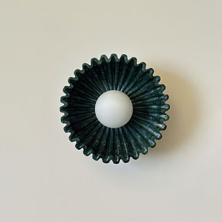Emerald Wave Art Deco Glass Wall Light