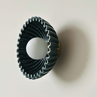 Emerald Wave Art Deco Glass Wall Light